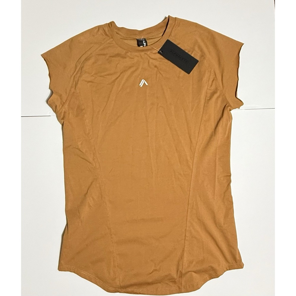 Alphalete Velociy Sleeveless shirt Men's Medium Orange  - Athleisure Workout New